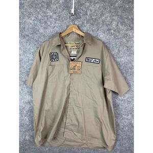 Vintage West Coast Choppers Shirt Mens XL Mechanic Button Up Jesse James MC Club